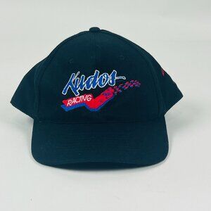 Kudos 1990's Nascar Racing Unsex Black Baseball Cap W/ Embroidered Signature